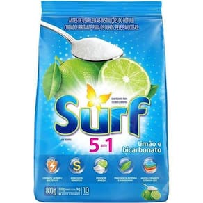 Sabao Em Po Surf Limao E Bicarbonato 800G
