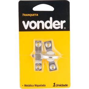 Tranqueta Simples Aço Carbono Niquelado - Vonder