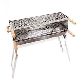 Churrasqueira Inox Espetinho 3 Andares Movel 25X80Cm