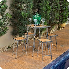 Conjunto De Mesa E 4 Cadeiras Para Varanda Ou Área Externa