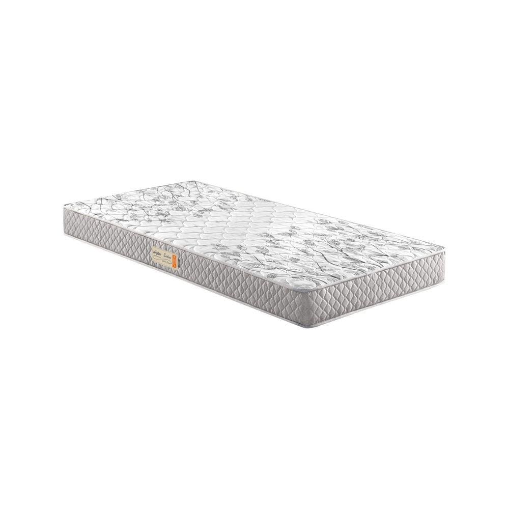 Colchão Solteiro Ecoflex Espuma D26 Ecoline Bordado 88x188x17cm Cinza