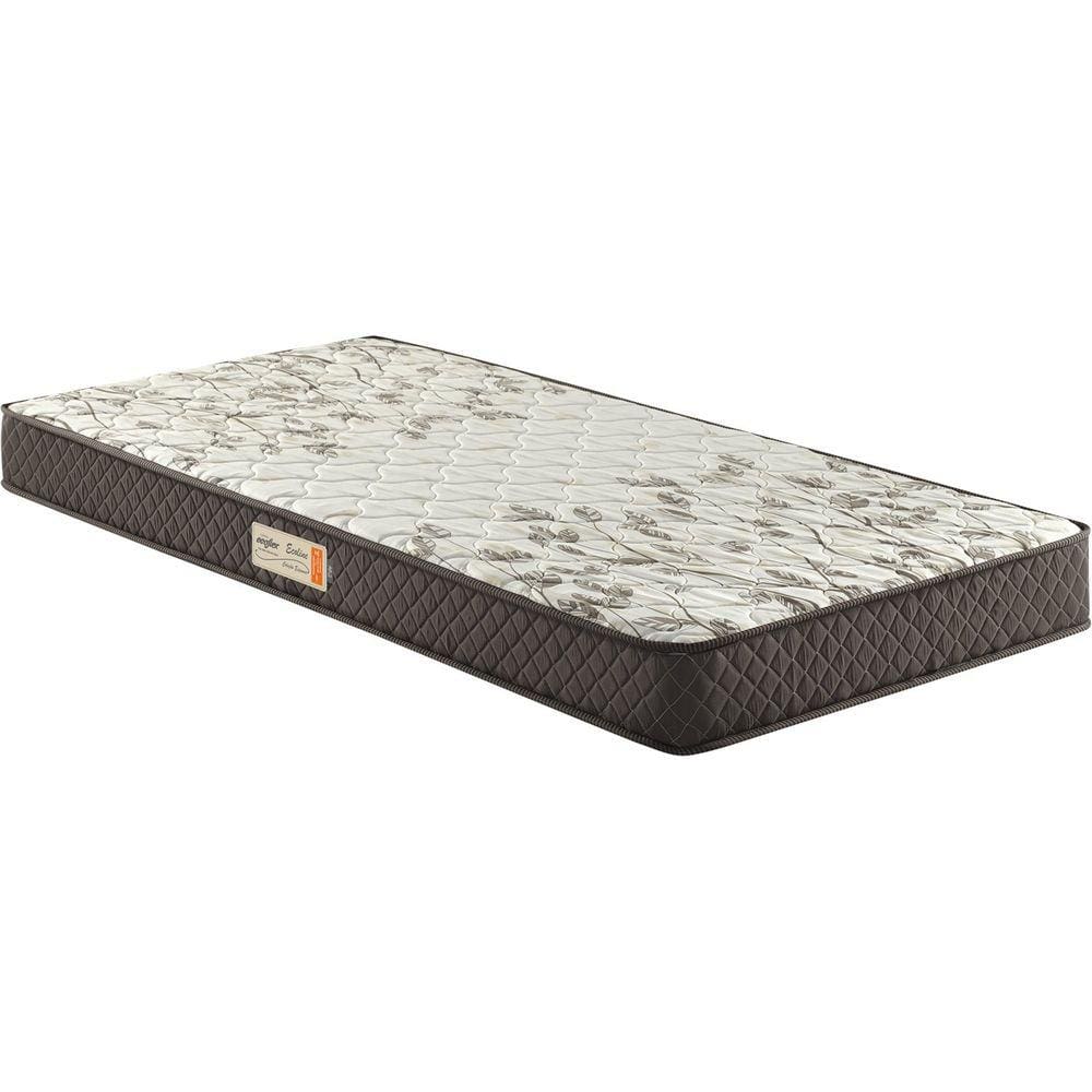 Colchão Solteiro Ecoflex Espuma D26 Ecoline Bordado 88x188x17cm Marrom