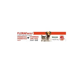 Florafarm 3Em1 Probióticos Prebióticos Vitaminas Cães/Gatos