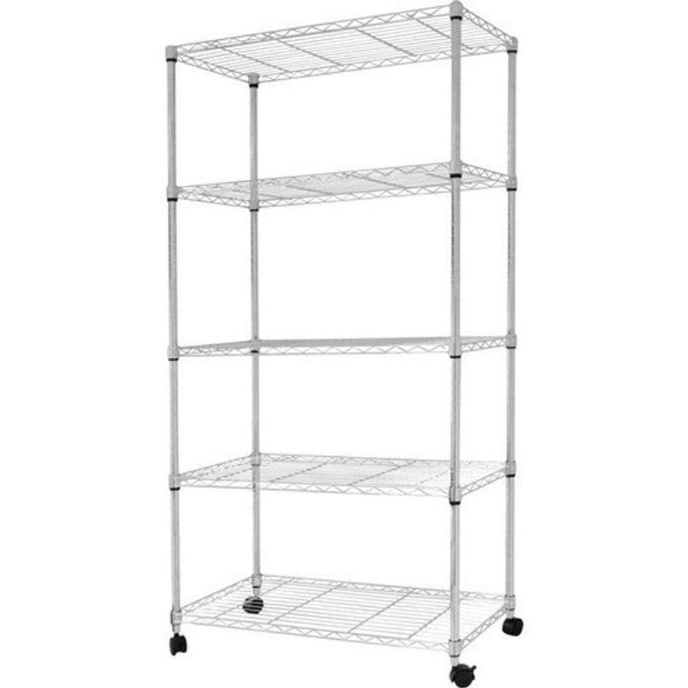 Estante Aço 5 Prateleiras Cromado Aramado 1,55 X 75 X 35