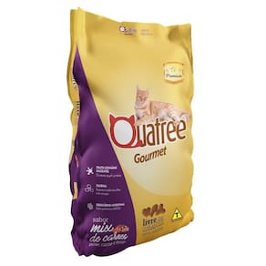 Ração Seca Quatree Gourmet Mix de Carnes Gatos Adultos - 1 Kg