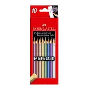 Ecolápis De Cor Faber Castell Metallic 10 Cores