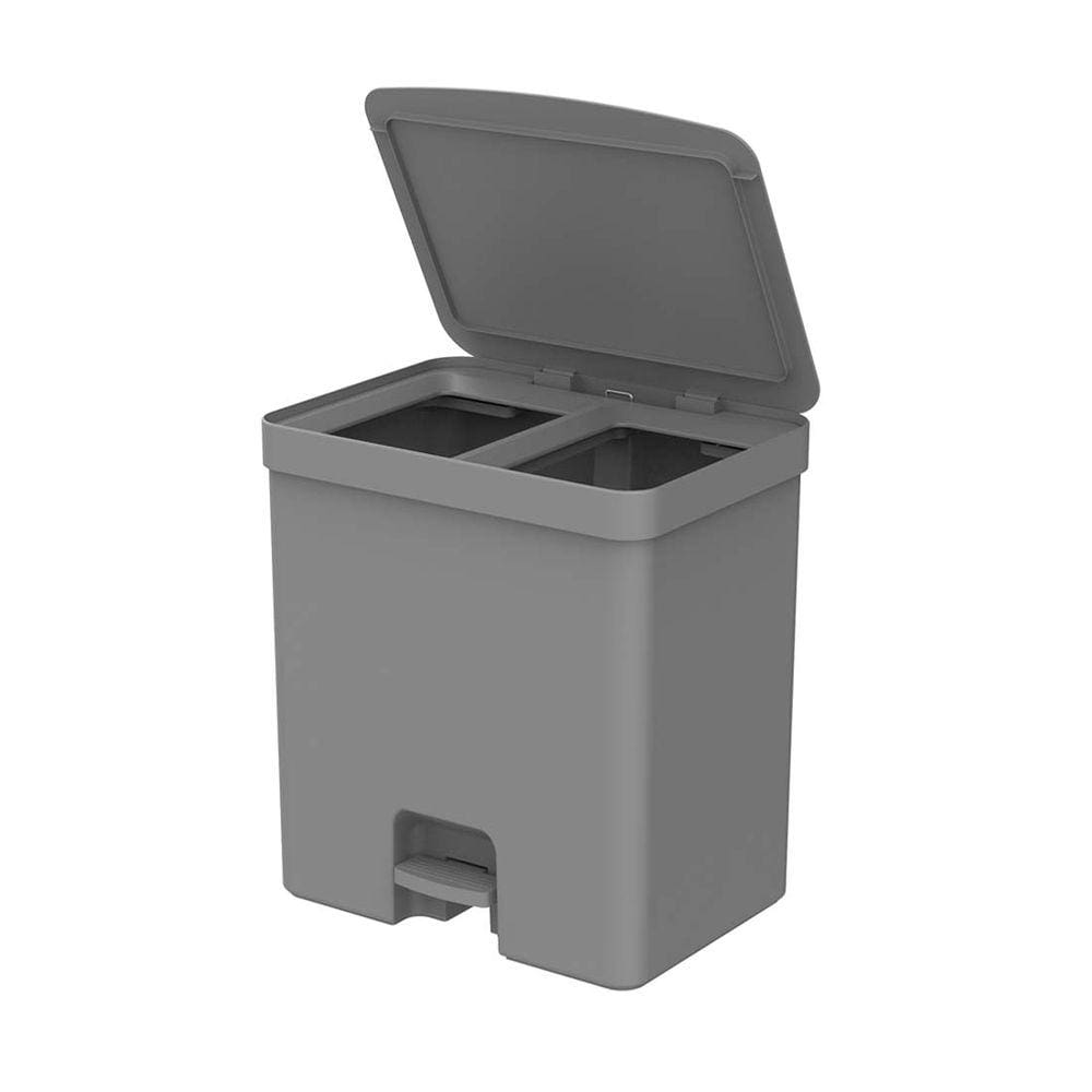 Lixeira Dupla 20 Litros Cozinha Trium Martiplast OU