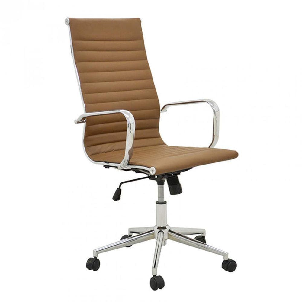 Cadeira de Escritório Presidente Giratória Sevilha Alta Rivatti Marrom