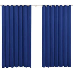 Cortina Roma Em Microfibra Azul Royal 2,20x1,70m