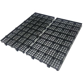 Kit 20 Pisos Plástico Preto Estrado Pallet Palete 50X25Cm
