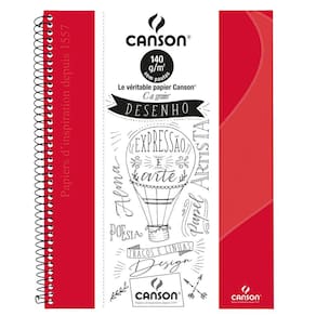 Caderno de Desenho Espiral Sem Pauta Canson 140g A4