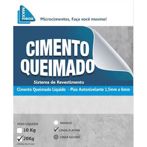 Cimento Queimado Líquido Piso Cinza Claro Max Pisos 20Kg