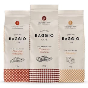 Kit Café Gourmet Baggio Chocolate Com Avelã+Trufado+Caramelo