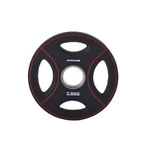 Anilha Furo Olímpico Polyurethane Profissional 2,5Kg Preto