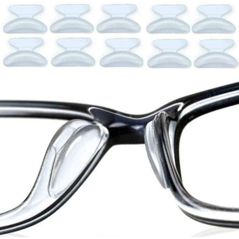 Par Plaqueta Adesiva Silicone Nariz Óculos Aumento