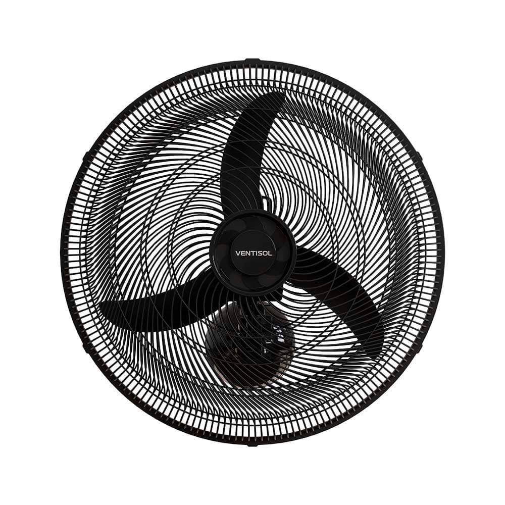 Ventilador de Parede Oscilante 50cm em Plástico Ventisol New Preto 127V