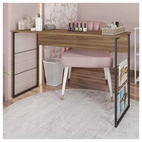 Mesa Para Manicure Aparador 120cm Fabrick Marrom Caemmun
