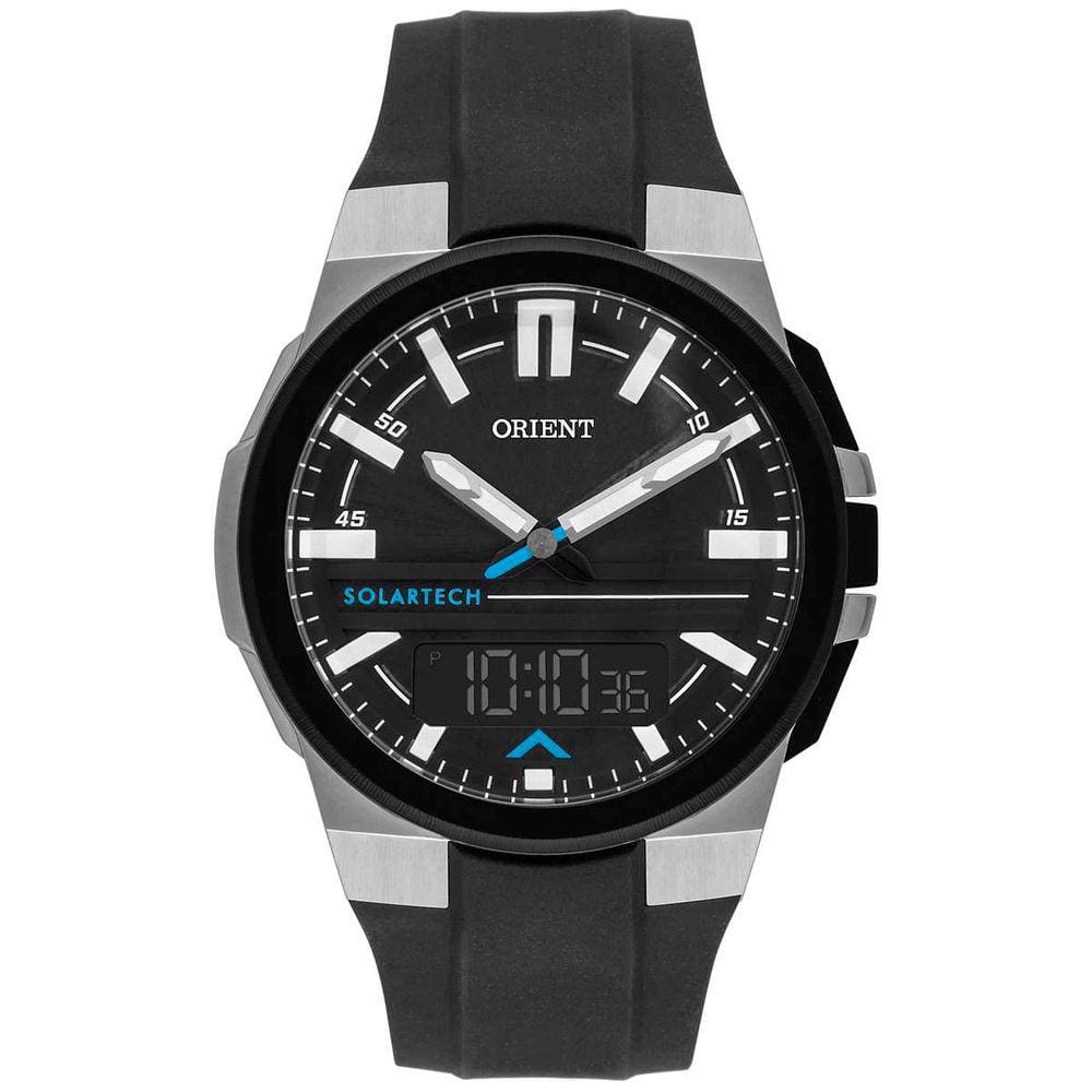Relógio Orient Masculino Ref: Mtspa002 P1px Anadigi Solar Prateado