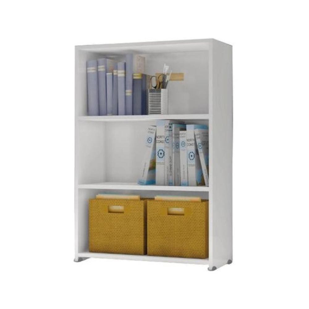 Livreiro Multiuso 2 Prateleiras Branco Faroé Bela Casa