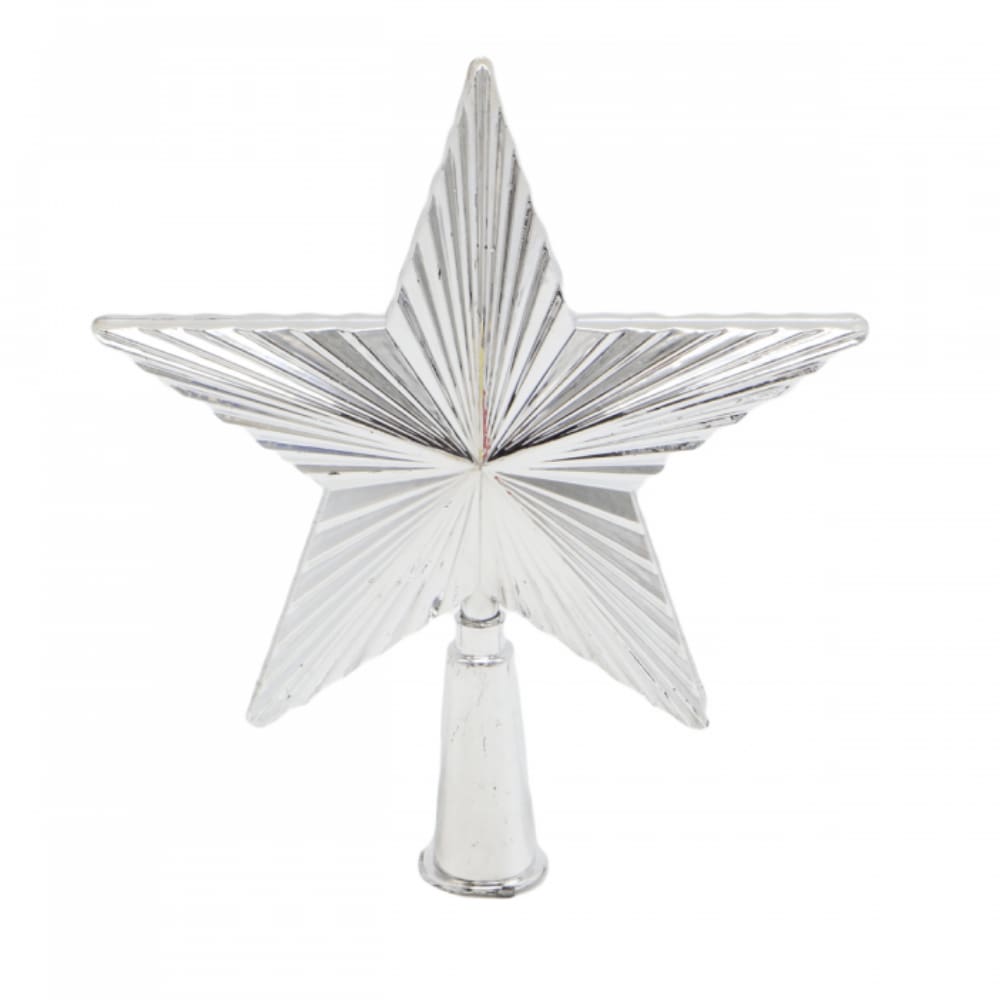 Ponteira Estrela Prata 18Cm
