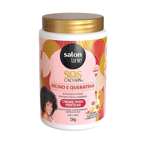 Creme Para Pentear Salon Line SOS Rícino E Queratina 1kg