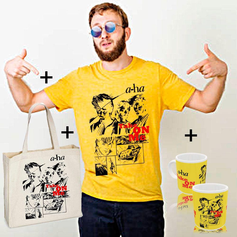 Camiseta camisa A-HA, Combo sacola ecobag+caneca