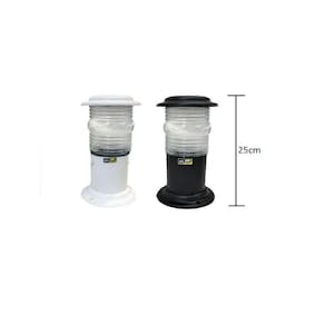 Poste Balizador Luminária Casa Jardim Sitio Preto 25Cm