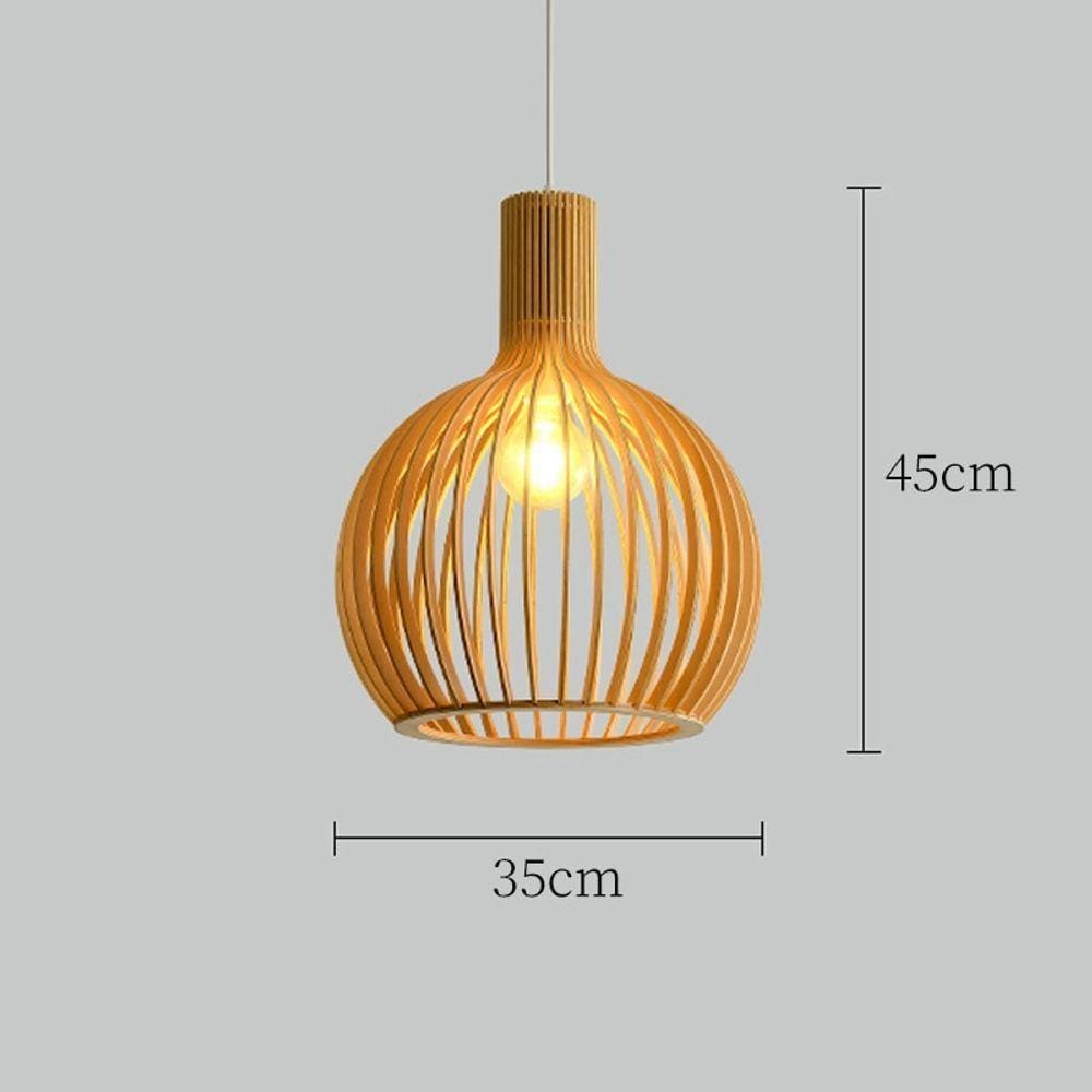 Pendente Luminária Luzes Pingente De Madeira Cor Type B 35cm
