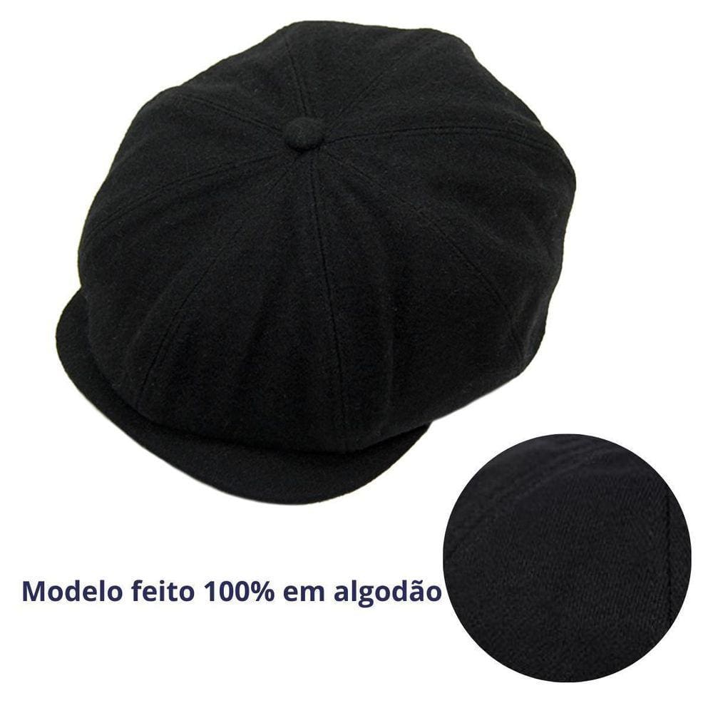 Kit Boinas Pretas Masculina Inglesa E Italiana Mais Vendidas