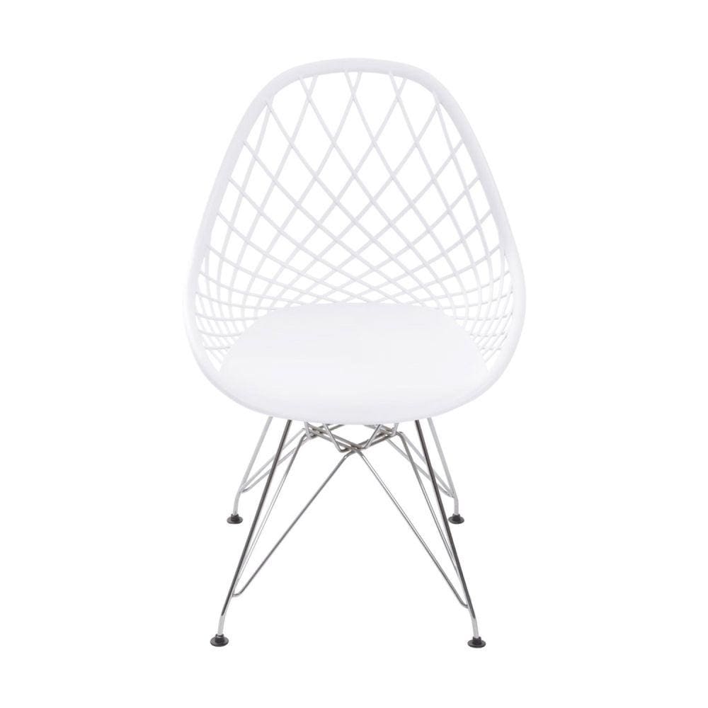 Cadeira Kaila Base Cromada OR Design Branco