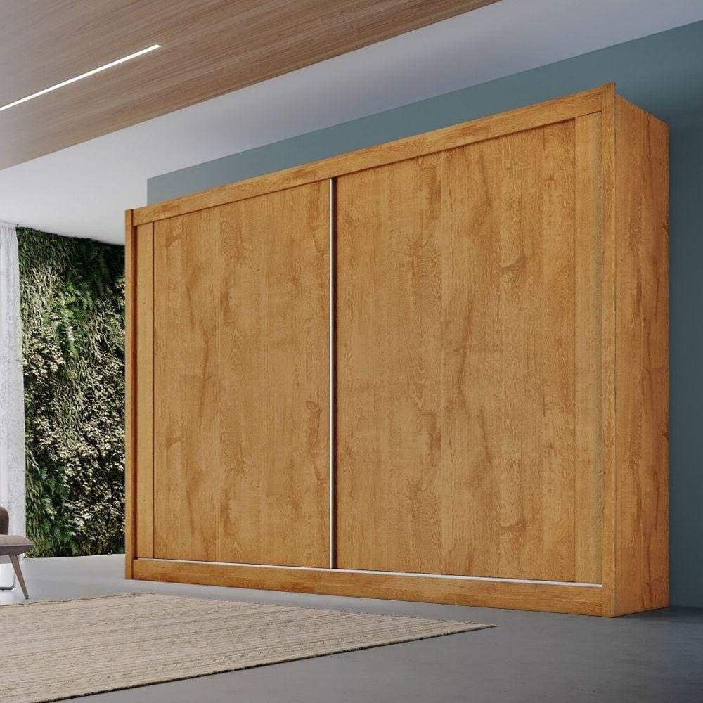 Guarda Roupa Casal 2 Portas 4 Gavetas Creta Móveis Europa Peroba