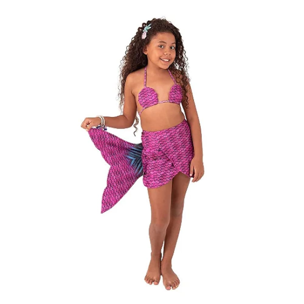 Sereia Mini Biquíni Saia Cauda Saída De Praia Peixe Yara