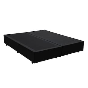 Base Box Casal Bipartido HomeQueen Corino Preto 40x138x188