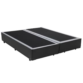 Base Box Casal Bipartido HomeQueen Corino Cinza 40x138x188