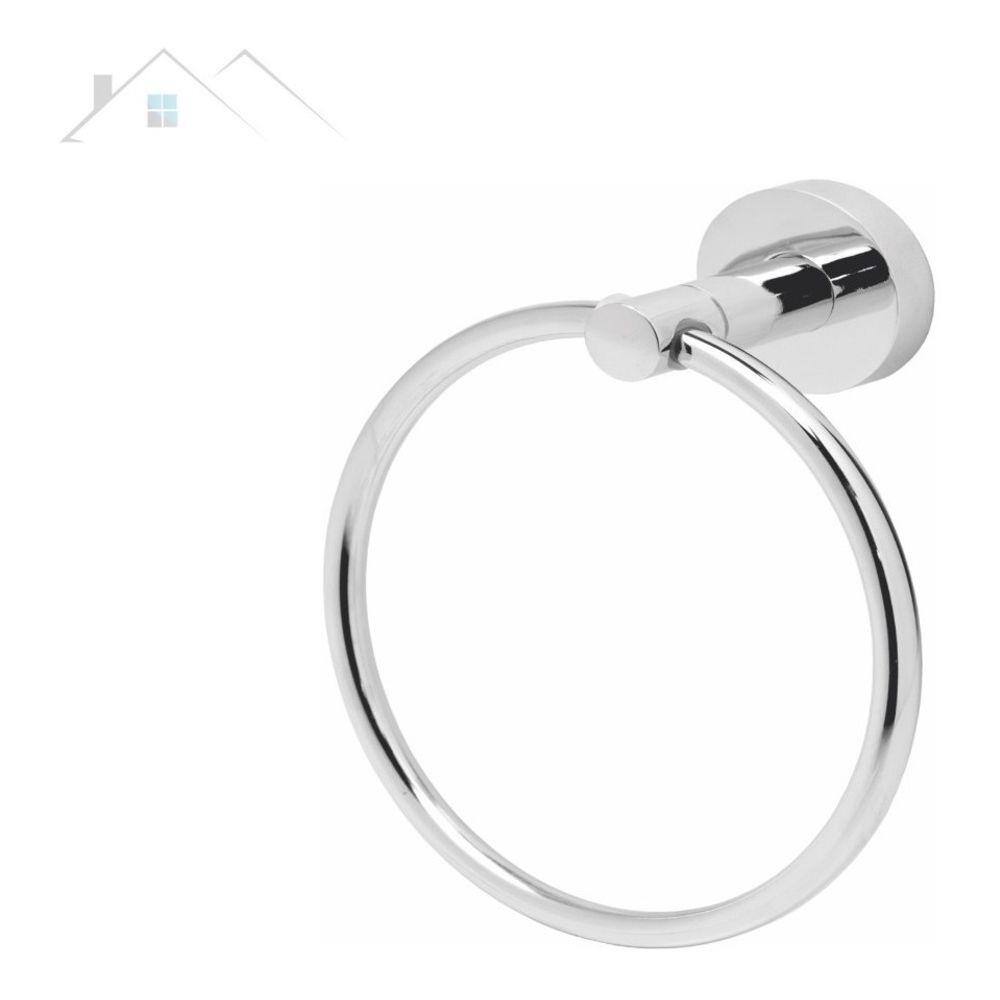 Porta Toalha De Rosto Argola Cromado Elegance Kitbras