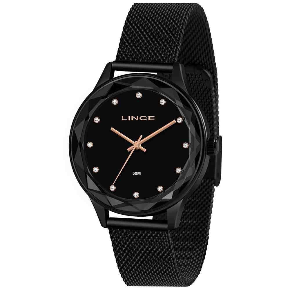 Relógio Preto Feminino Lince LRN4707L