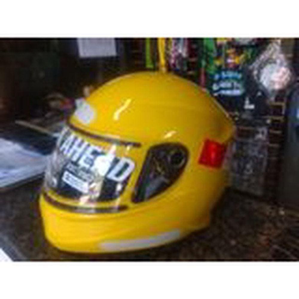 Capacete New Three Moto Taxi Tam.56 Amarelo Moto Taxi