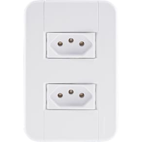Conjunto 4X2 Com 2 Tomadas 2P+T 10 A 250 V Tablet Branco