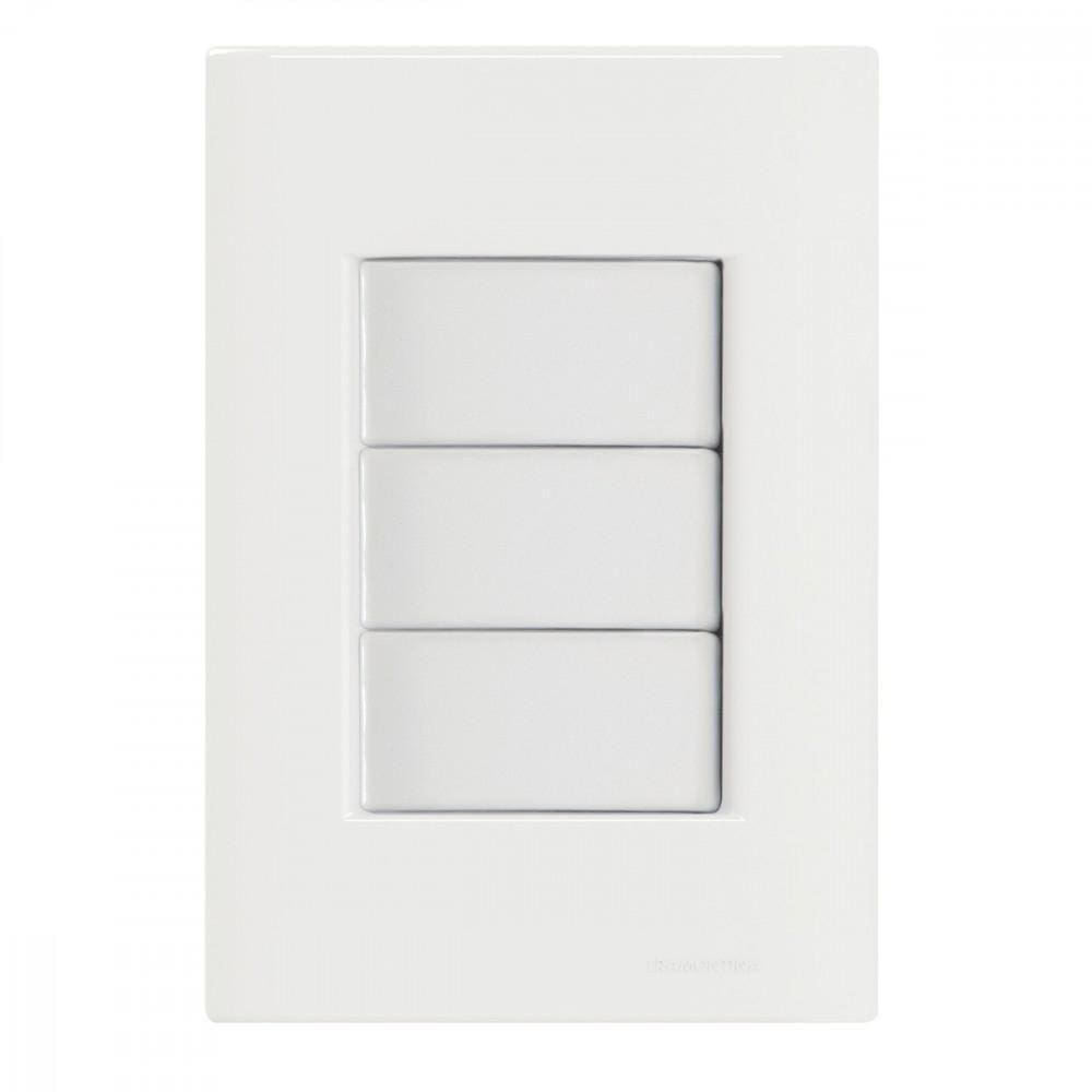 Conjunto 4X2 Cego Tramontina Giz Branco