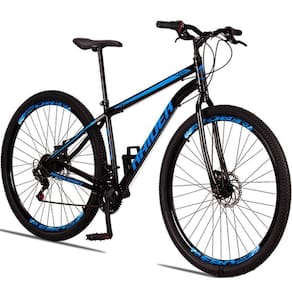 Bicicleta 29 Raider Sport Aço 21 Marchas Freio A Disco Preto+azul