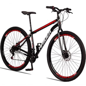 Bicicleta 29 Raider Sport Aço 21 Marchas Freio A Disco Preto+vermelho
