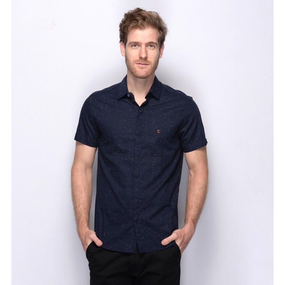Camisa Social Masculina Slim Teodoro Botoné Toque Macio Lisa
