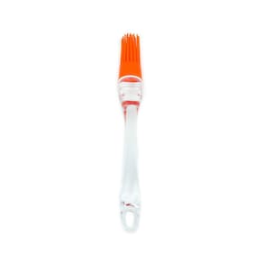 Pincel de silicone redondo com cabo transparente - Mozcada