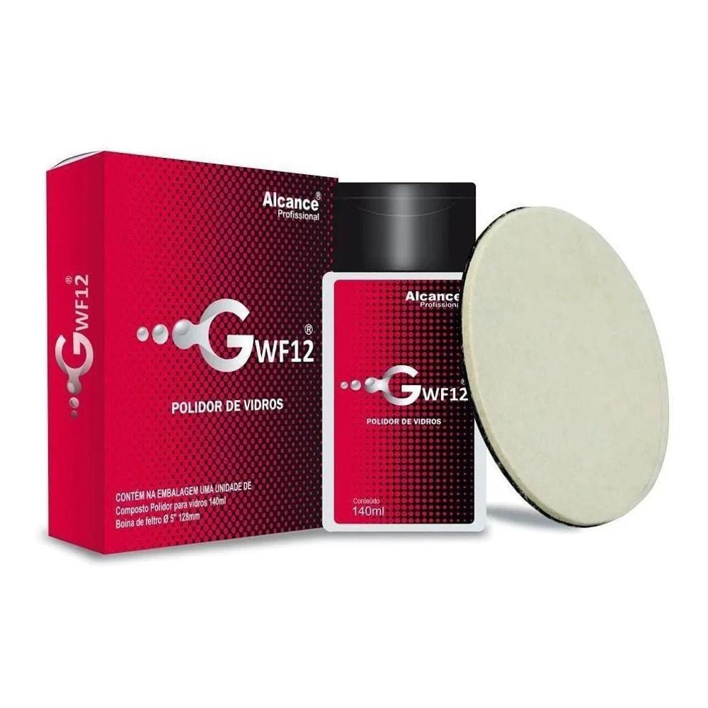 Polidor De Vidro Gwf12 140ml+Boina 5 pol. de Feltro Alcance