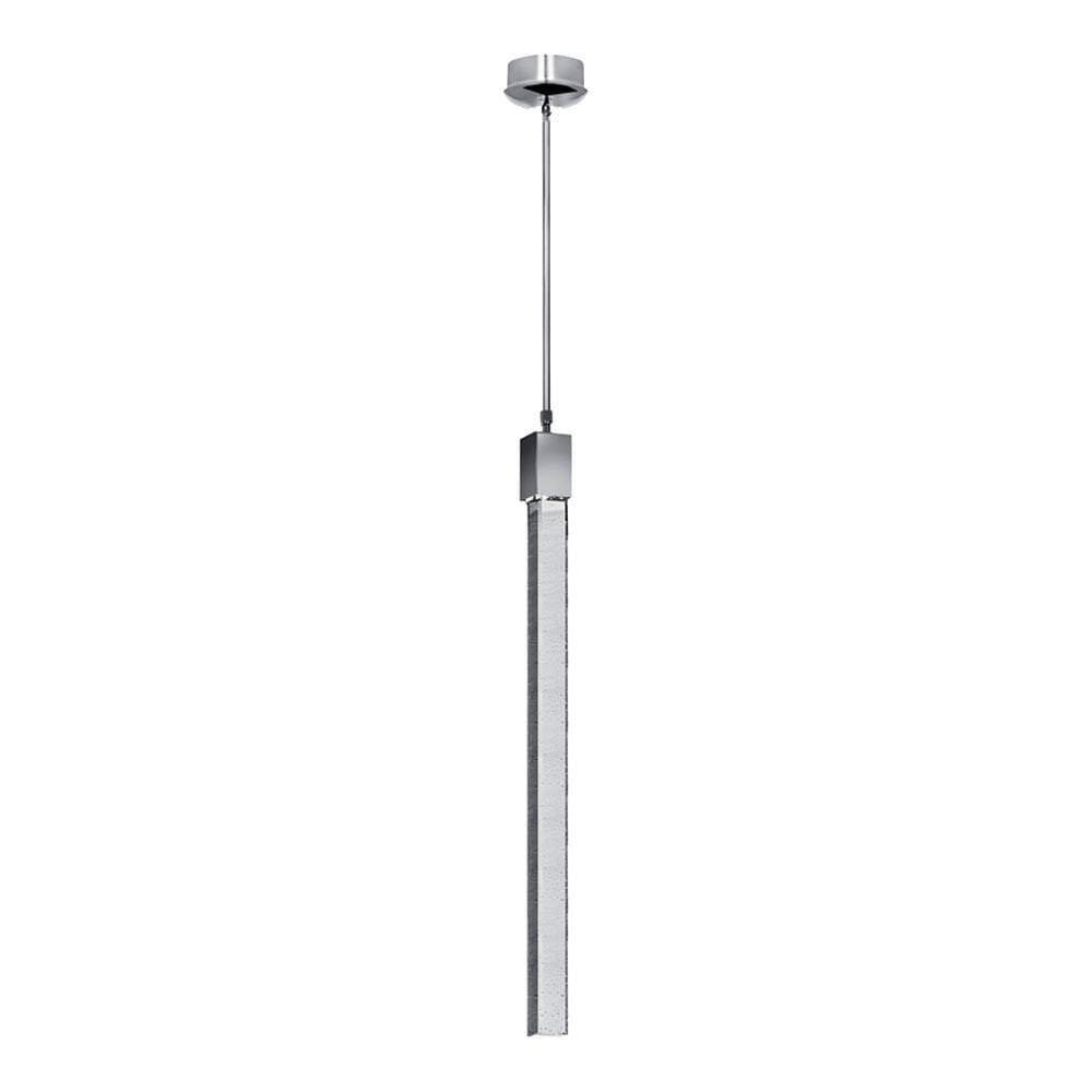 Pendente Intorini Cromado E Cristal Power Led 120cm Luciin