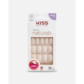 Unhas Postiças Salon Natural Médio Oval Kiss New York