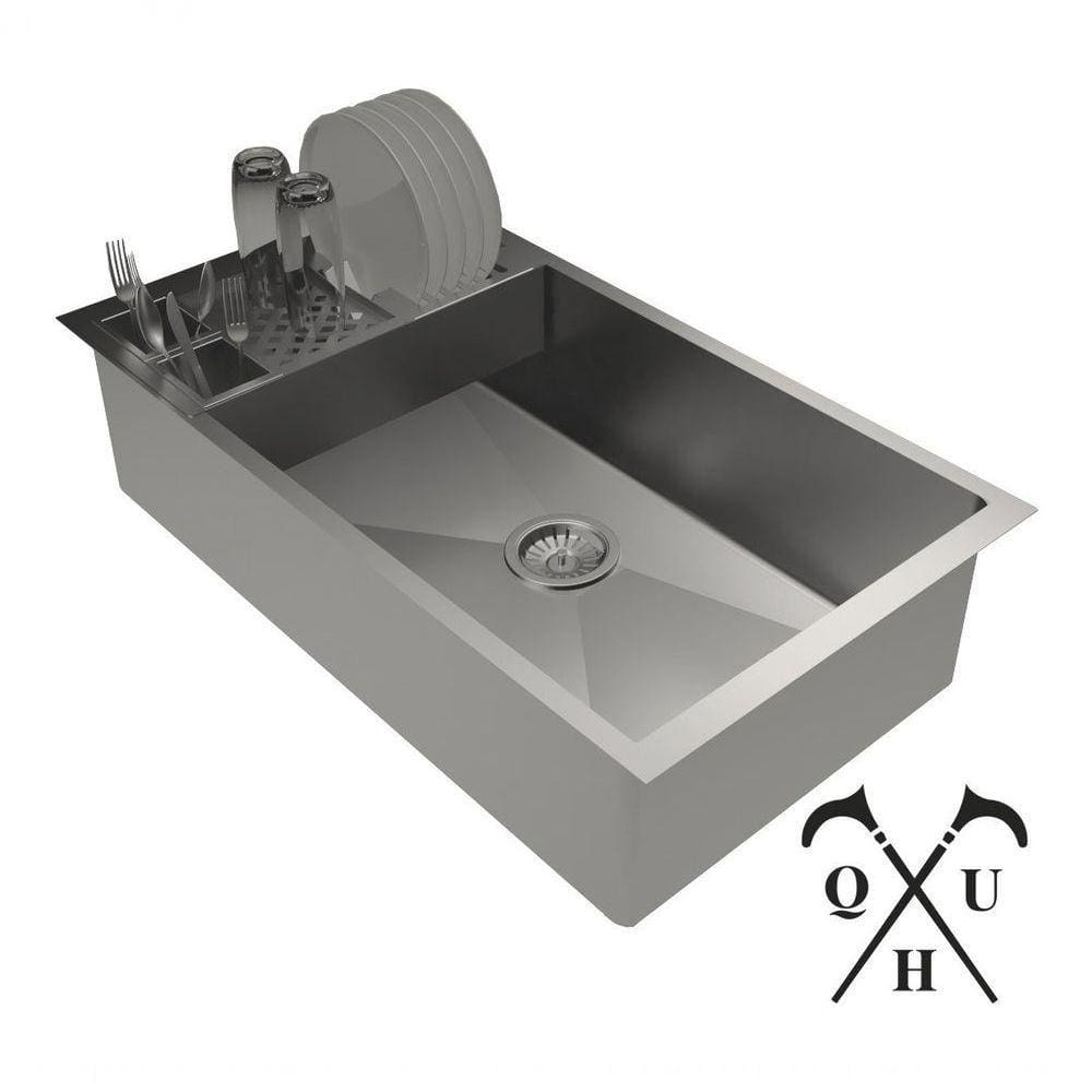 Conj.cuba 80x40 Cozinha Calha Escorredor Sobrepor