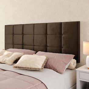 Cabeceira Cama Box Casal Queen 1,60 Suspensa Bia Suede - Marrom - RPM Móveis