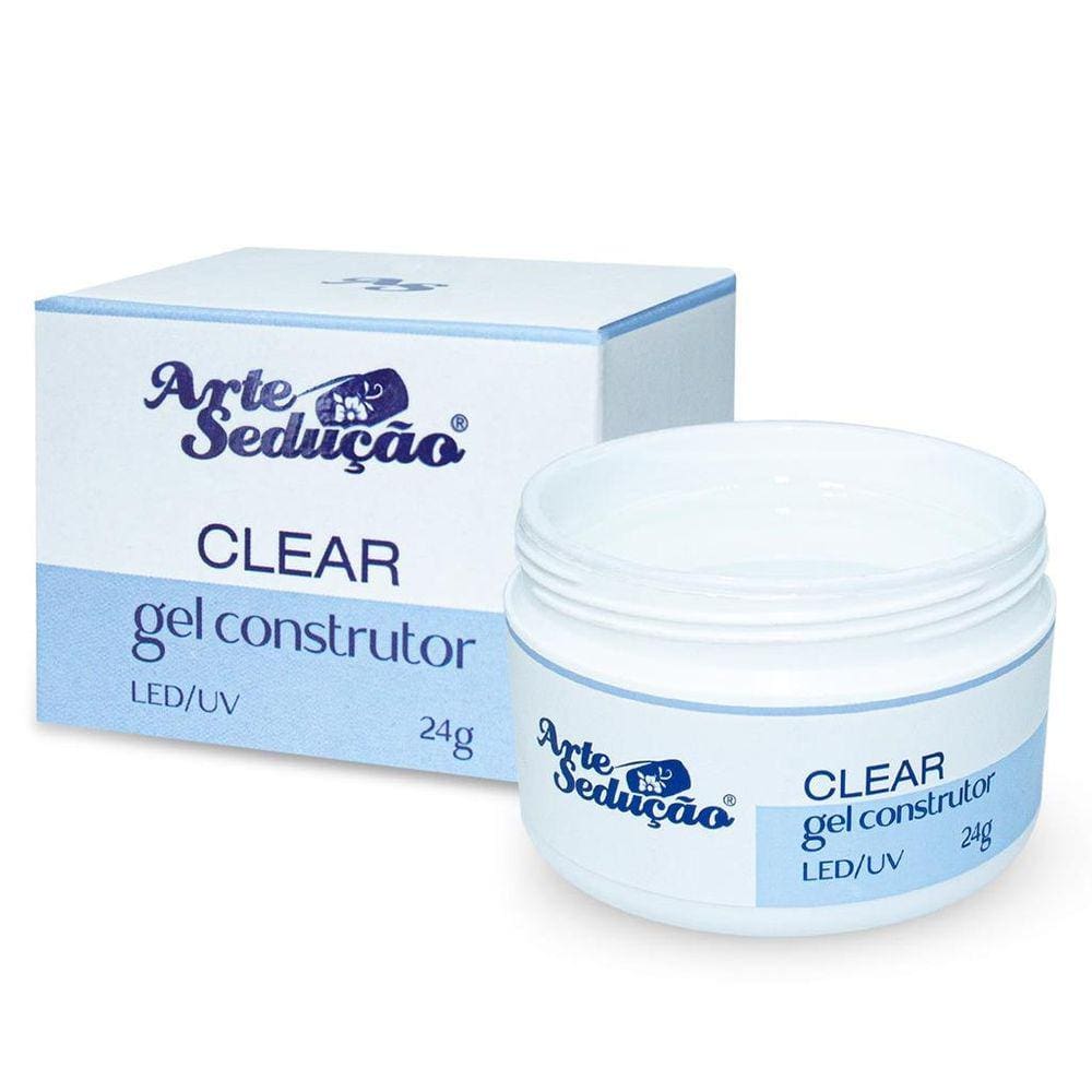 Gel Arte Sedução Transparente para Alongamento de Unha, Clear 24g