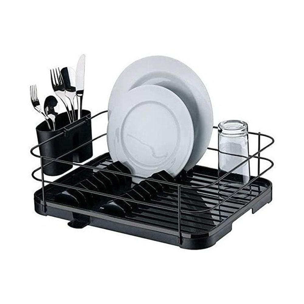 Escorredor Louças Porta Talheres Pratos Preto Onix